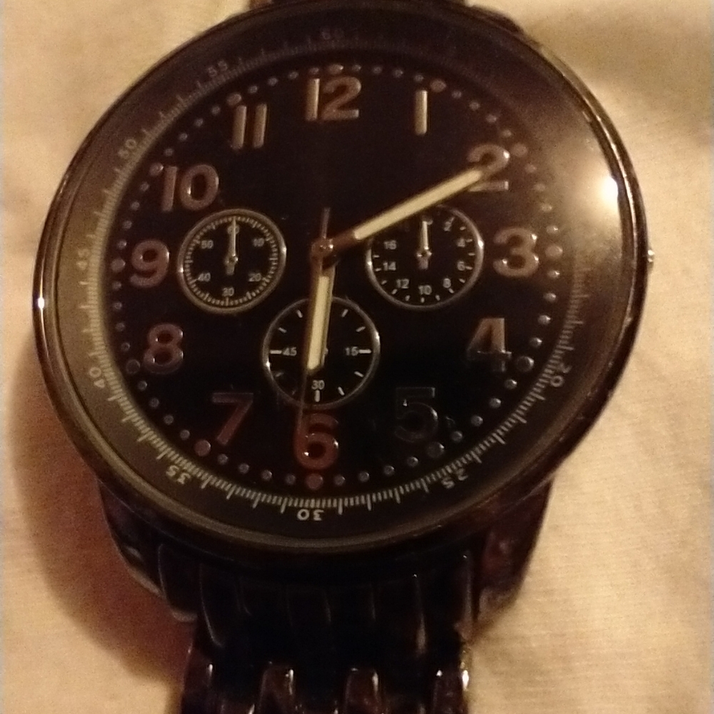 Men's black merona watch - Picture 2 of 7